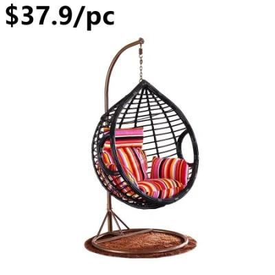 Popular Low Price Wicker Outdoor Garden Hanging Rattan Swing Chair