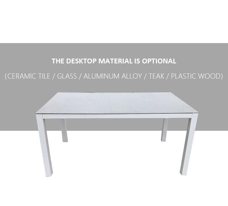 OEM Hotel Customized Foshan Chair Aluminum Modern Outdoor Dining Set with High Quality