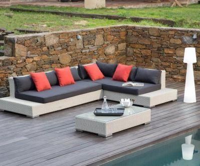 PE Rattan &amp; Aluminum Furniture, Outdoor Garden Rattan Corner Sofa Sets Furniture