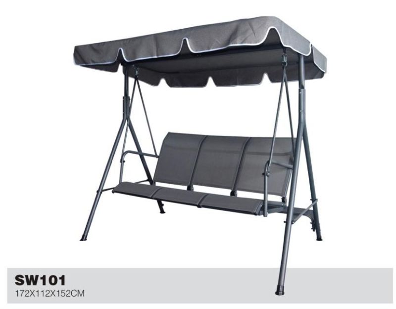 Three Seats Textilene Swing Chair