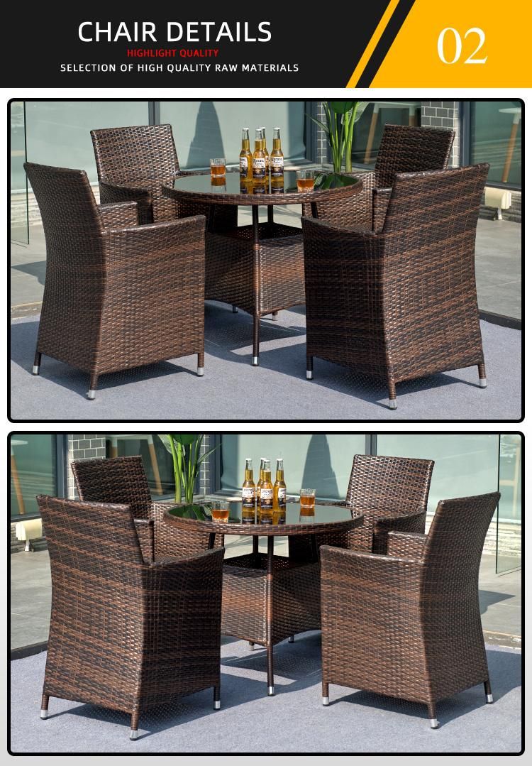 Rattan Garden Furniture/Outdoor Table and Chair/Dining Table and Chair