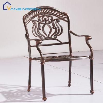 Garden Dinner Chairs Aluminum Outdoor Luxury Chair for BBQ Party
