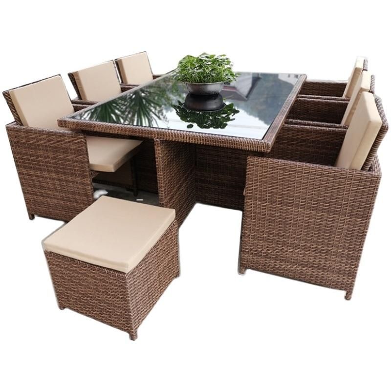 Table Chair Combination Courtyard Rattan Chair Leisure Outdoor Garden Chair