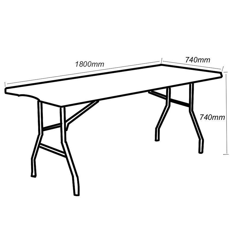 6FT 72inch Outdoor Plastic Folding Table for Picnic/Meeting/Study/Dinging/Party