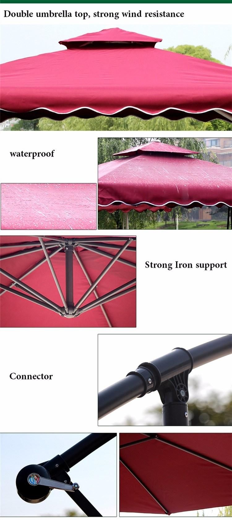 Round Outdoor Umbrella Folding Beach Umbrella Sun Shelter
