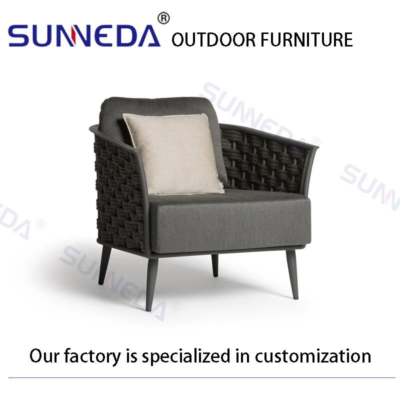 Aluminum Frame Sofa and Aluminum Plate Table Comfortable Outdoor Furniture