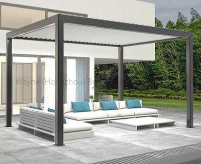 Customized Retractable Roof Aluminium Pergola for Industrial Factory Parking Area