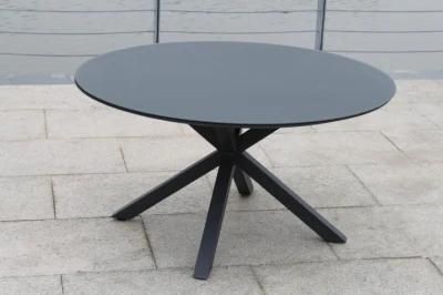 Unfolded Round Outdoor Table for 6 8 Seater Garden Dining Set