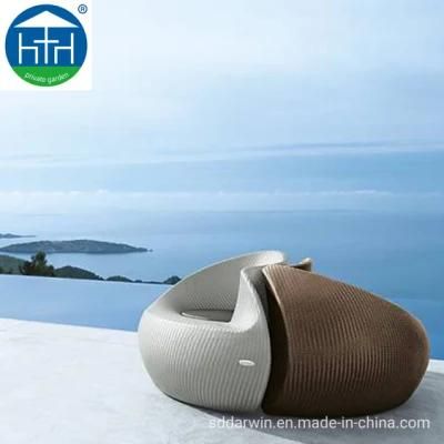 Outdoor PE Rattan Sunbed Furniture for Garden Use