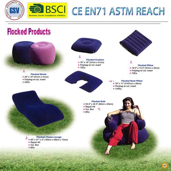 Lounge Outdoor Inflatable Sofa with Footrest Inflatable Chair Inflatable Sofa
