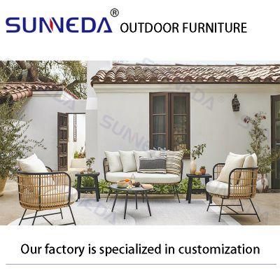Rattan Furniture Outdoor Sofa and Coffee Table Set Garden Set Sofa