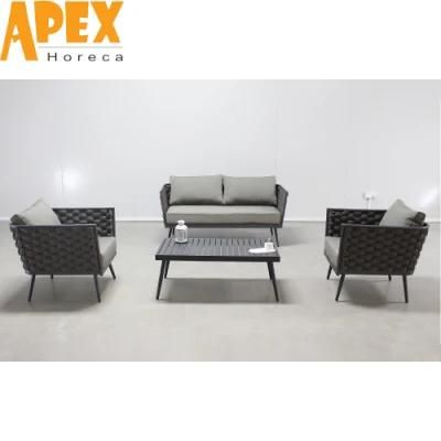 Modern Design Hotel Garden Outdoor Woven Rope Aluminum Sofa Set