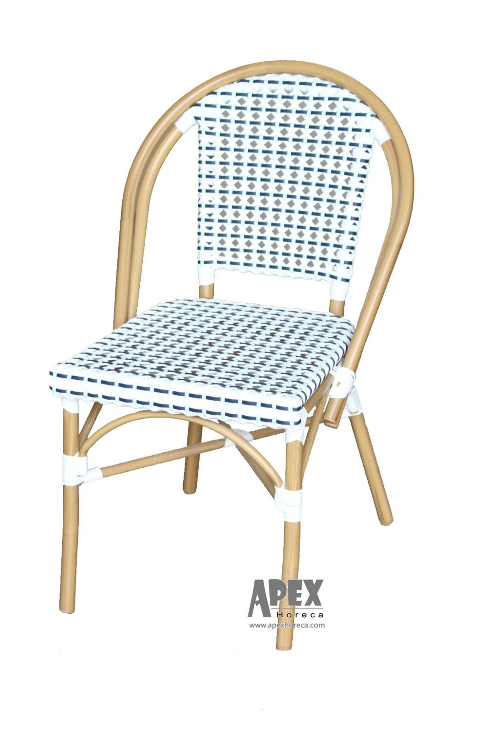 Outdoor French Chair Bamboo Rattan Restaurant Furniture Leisure Chair