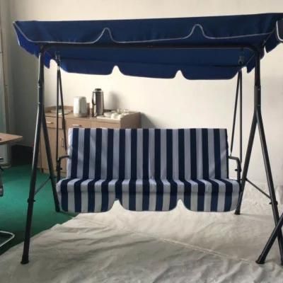 Blue and White Terrace Garden Family Lotus Leaf Straight Tube Swing Chair