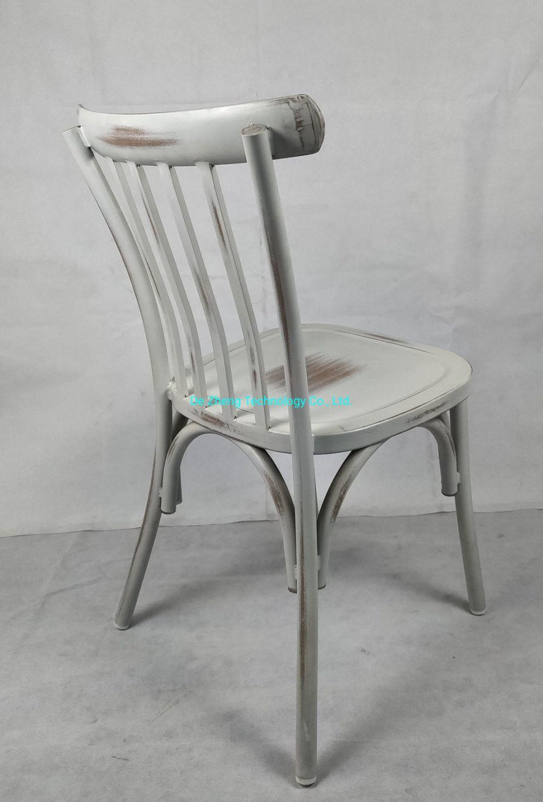 Outdoor Shop Anti-Rusting Aluminum Chair Vintage Painting Garden Bistro Bar Chair