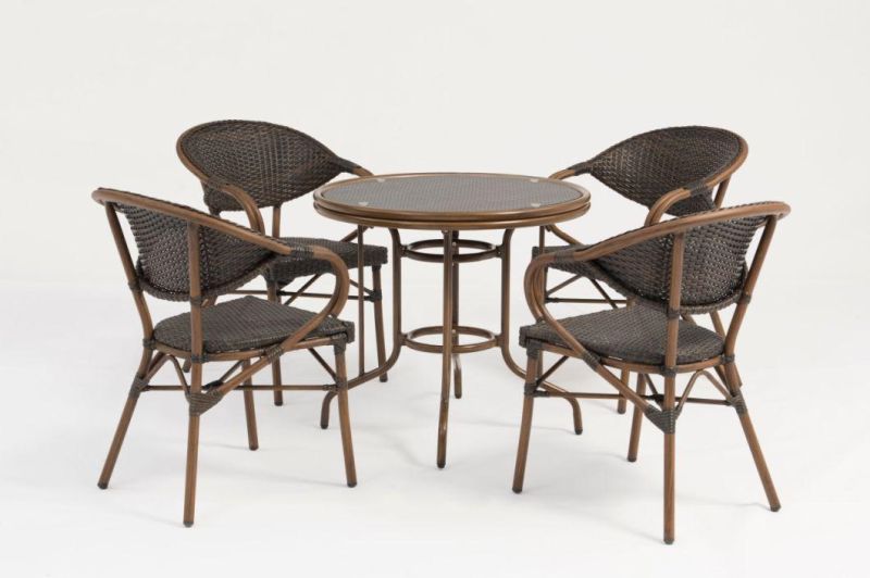 Outdoor Tempered Glass Round Table
