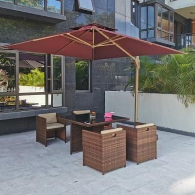 Outdoor Table Chair Rattan Combination Courtyard Balcony Rattan Terrace Outdoor