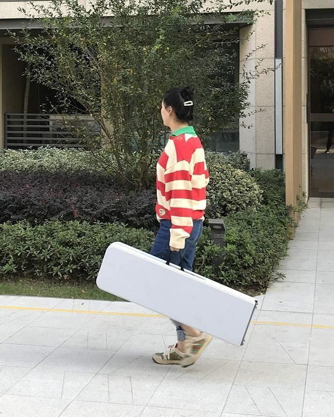 High Quality 6FT Outdoor Lightweight Plastic White Folding Bench