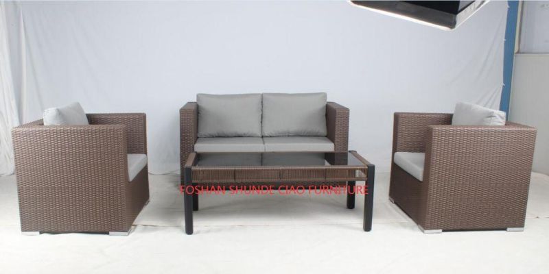 Wholesale Garden Use PE Rattan Modular Sofa Set Outdoor Furniture with Soft Cushion