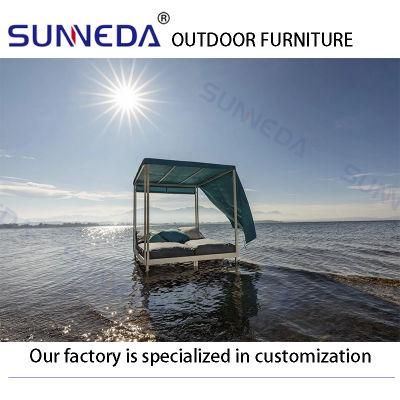 Simple Style Sunshade Sectional Sun Villa Beach Pool Lounger Set