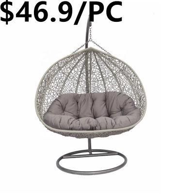 Indoor Double Seat Garden Modern Furniture Rattan Swing Hanging Chair