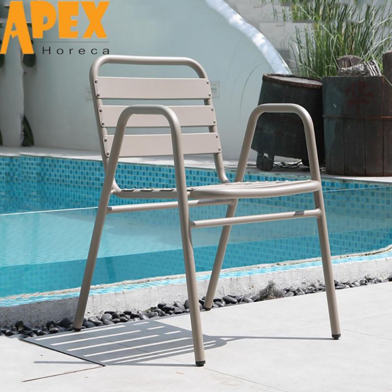 Outdoor Leisure Terrace Furniture Restaurant Cafe Bistro Aluminum Chair Wholesale