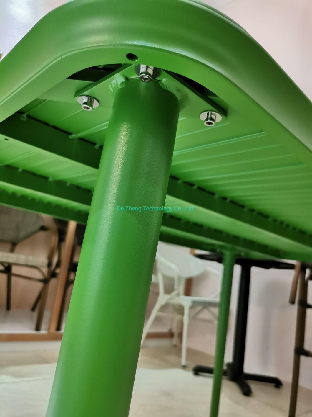 Hot Sale Leisure Garden Dining Set Colorful Aluminum Dining Table Bistro Rattan Chair Good Quality Restaurant Table