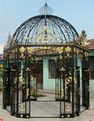 Outdoor Wrought Cast Iron Gazebo, Garden Decoration