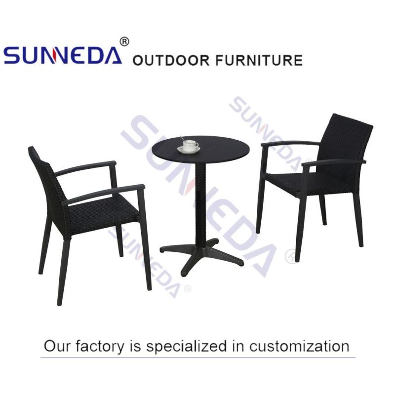 Outdoor Hot Sale Garden Gazebo Furniture Woven Rattan Coffee Table and Chair Dining