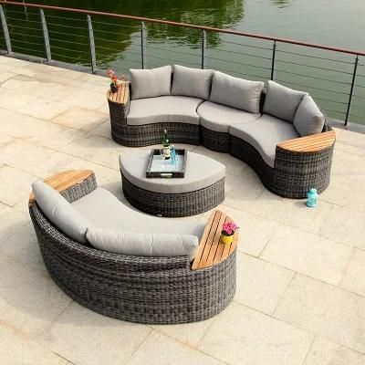 New Design Patio Wicker Garden Furniture Sofa Bed Double Deck Bed Rattan Outdoor Furniture
