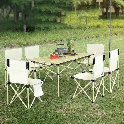 2022 New Style Foldable Outdoor Camping Kitchen Table Chair Set, Portable Camping Folding Table and Chairs Set