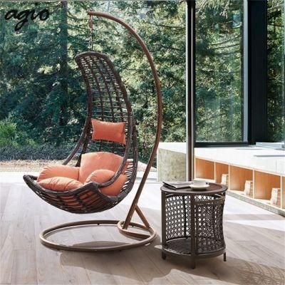 Casual Outdoor Hanging Chair PE Rattan Wicker Single Swing Chair