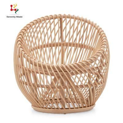 Nordic Rattan Woven Homestay Balcony Single Sofa Chair Simple Household Living Room Leisure Recilner Chair