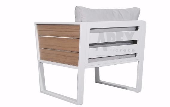 Promotional Restaurant Cafe Resort Beach Leisure Morden Metal Sofa Set
