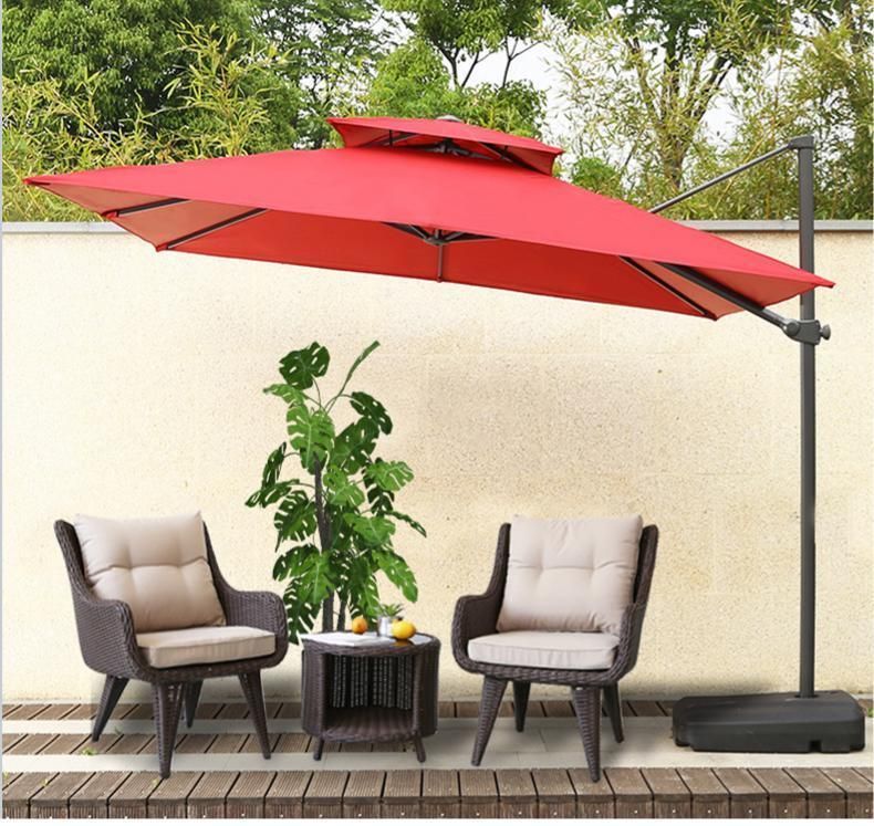 Roma Umbrella Roman Aluminum Parasol Rotating Umbrella Outdoor Sunshade