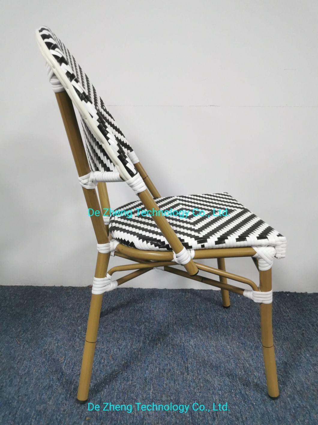 Garden Furniture Balcony Bistro Chair Restaurant PE Rattan Chair Outdoor Dining Chair