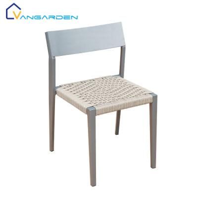 Vangarden Modern Furniture Metal Rope Garden Outdoor Dining Chair