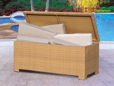 Garden Wicker/Rattan Cushion Box for Outdoor Furniture