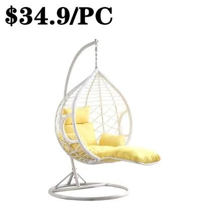 Modern Leisure PE Rattan Hanging Indoor Egg Patio Swing Chair