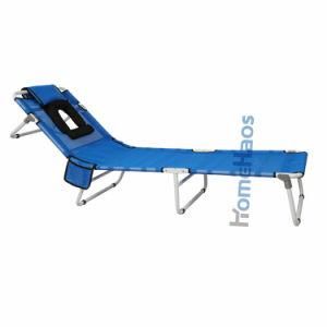 Beach Lounge Chair Sun Bed Fabic Folding Outdoor Modern Furniture Outdoor Bed