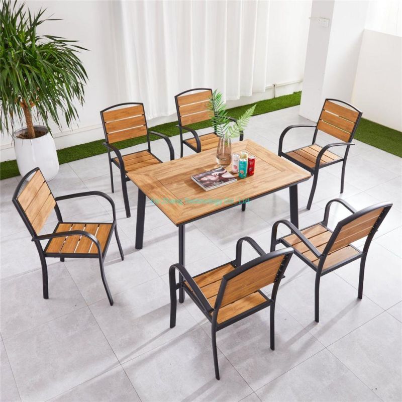 Wholesale Coffee Dining Sets Patio Black Aluminum Chair for Dining Sets Garden Sets Outdoor Furniture Garden Chairs