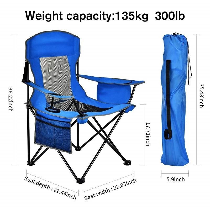 Amazon Hot Sale Folding Camping Chair with 4-Can Cooler