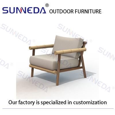 Garden Sets Furniture Bamboo Armrest Outdoor Chair Kd Chair Sofa