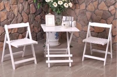 Outdoor Folded Table and Chair Wooden Garden Set (M-X1028)