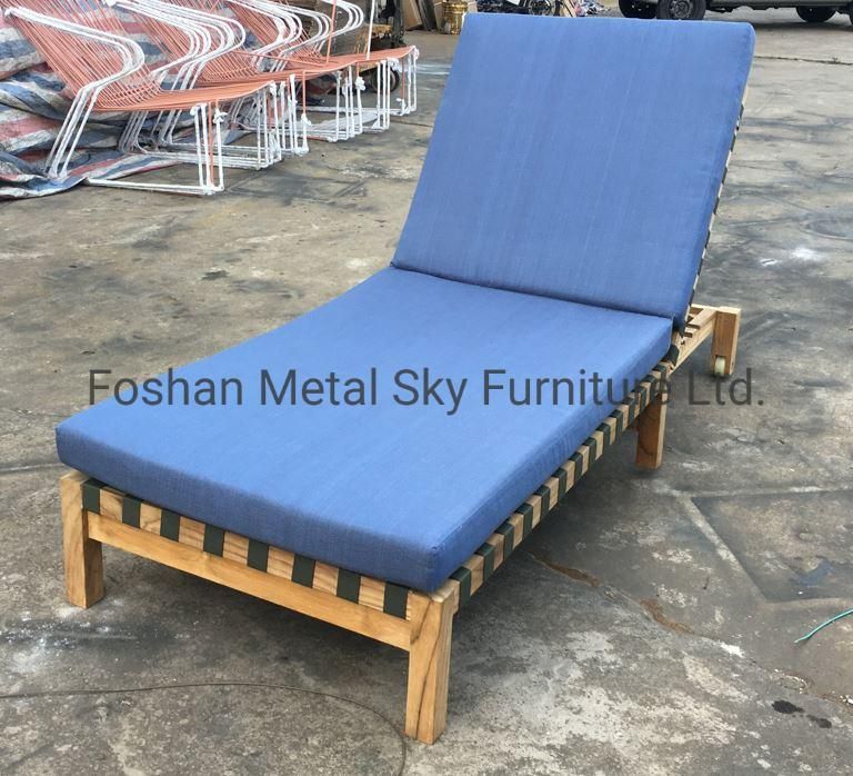 Outdoor Garden Hotel Restaurant Villa Patio Courtyard Aluminum Chaise Lounge