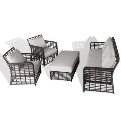 Aluminium Sofa 1+2+3 Outdoor Rattan Furniture Sofa Set