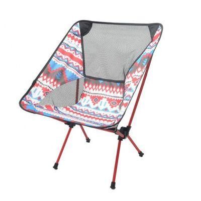 Wholesale Custom OEM Compact Portable Lightweight BBQ Fishing Beach Foldable Moon Outdoor Folding Aluminium Frame Camping Chair