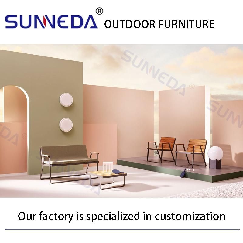 Modern Design Solid Flat Aluminum Frame Outdoor Garden Elegant Chair