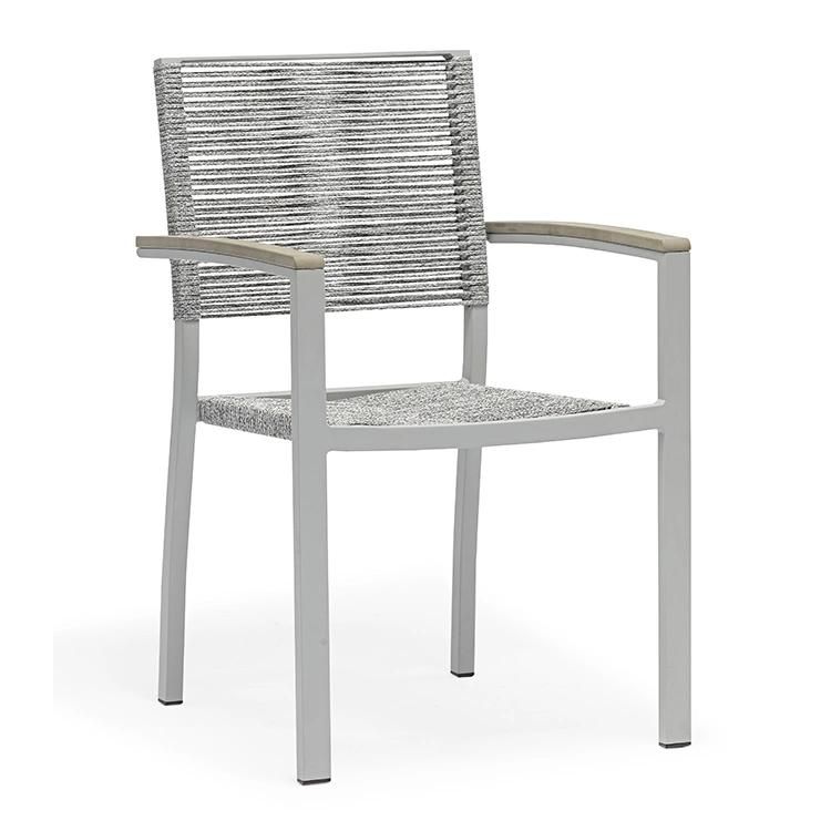 China Products Manufacturers out Door Patio Garden Furniture Chairs White Color with Plywood Armrest