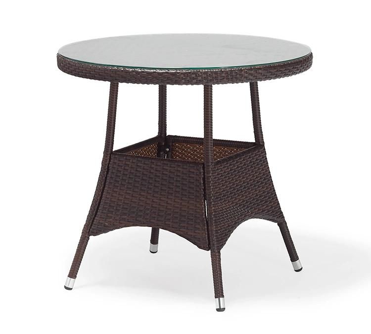 5PCS Restaurant Outdoor Terrace Wicker Table and Chair Set
